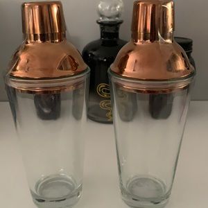 Brand New set of (2) Glass Cocktail shaker
